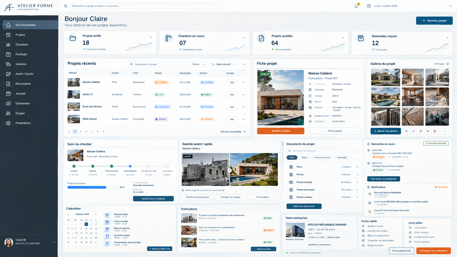 Site professionnel pour cabinet d'architecture — visuel 2