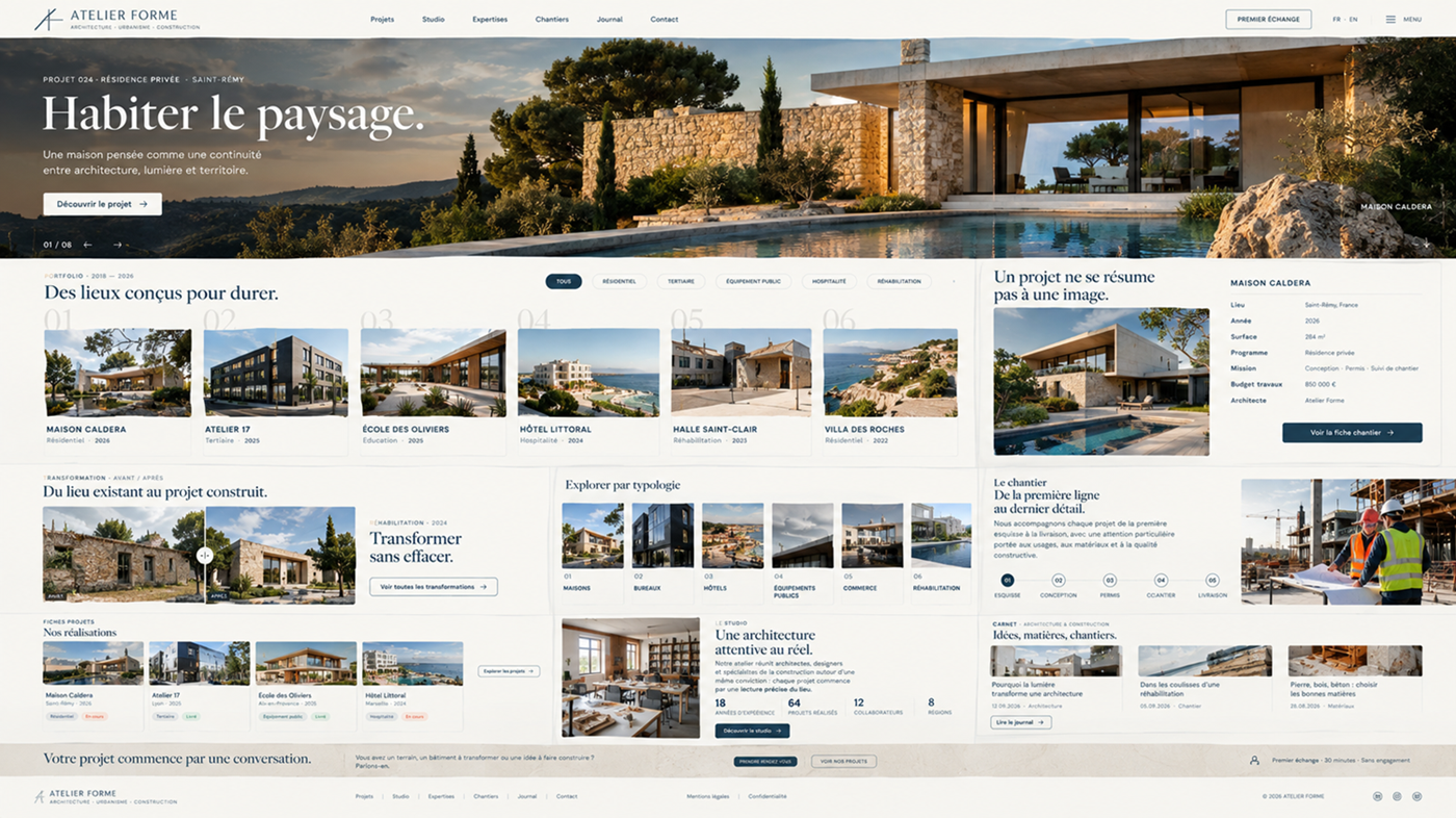 Site professionnel pour cabinet d'architecture — visuel 1
