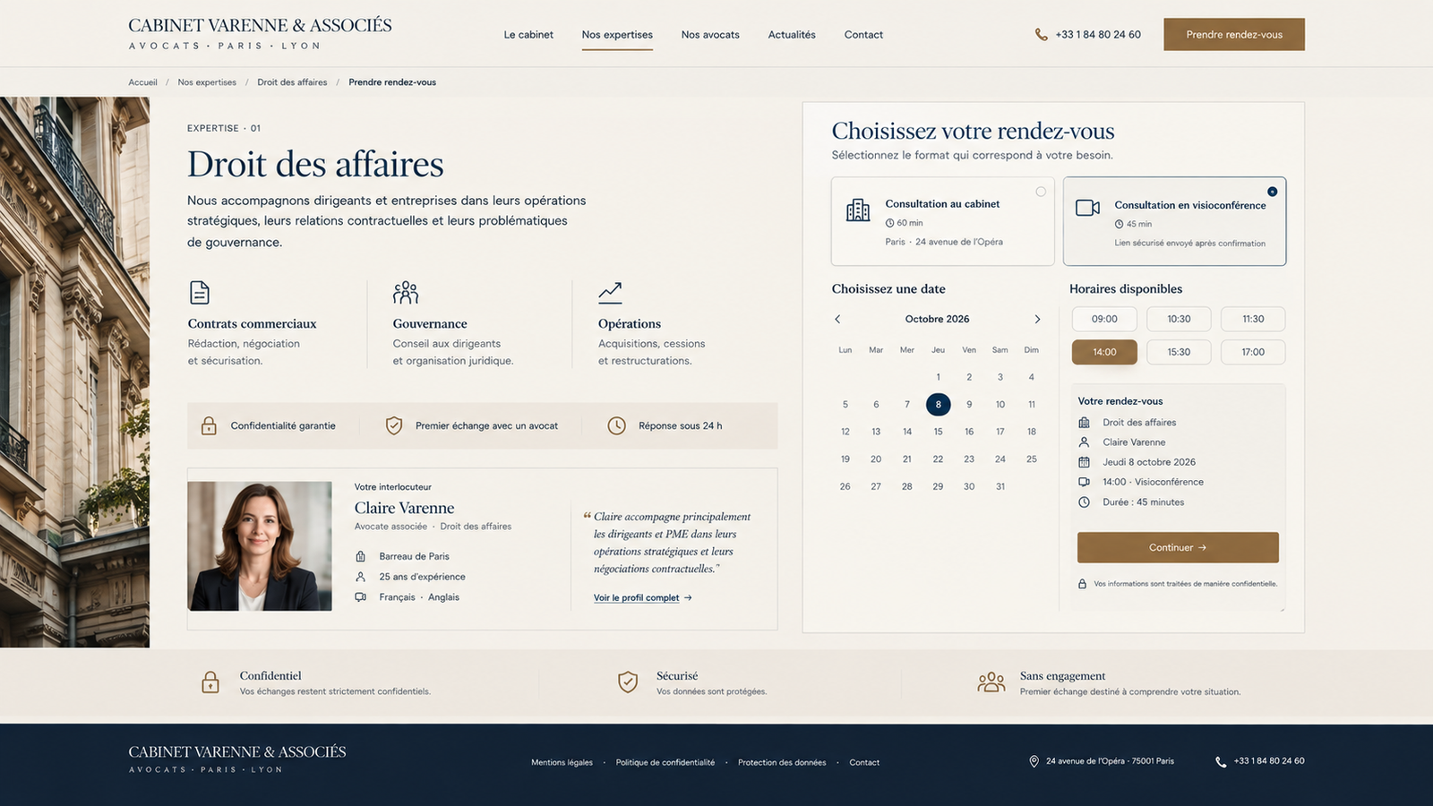Site vitrine pour cabinet d'avocats — visuel 2