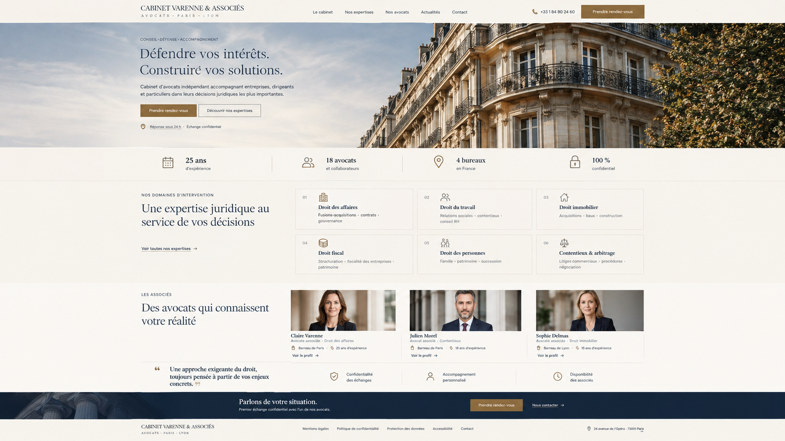 Site vitrine pour cabinet d'avocats — visuel 1