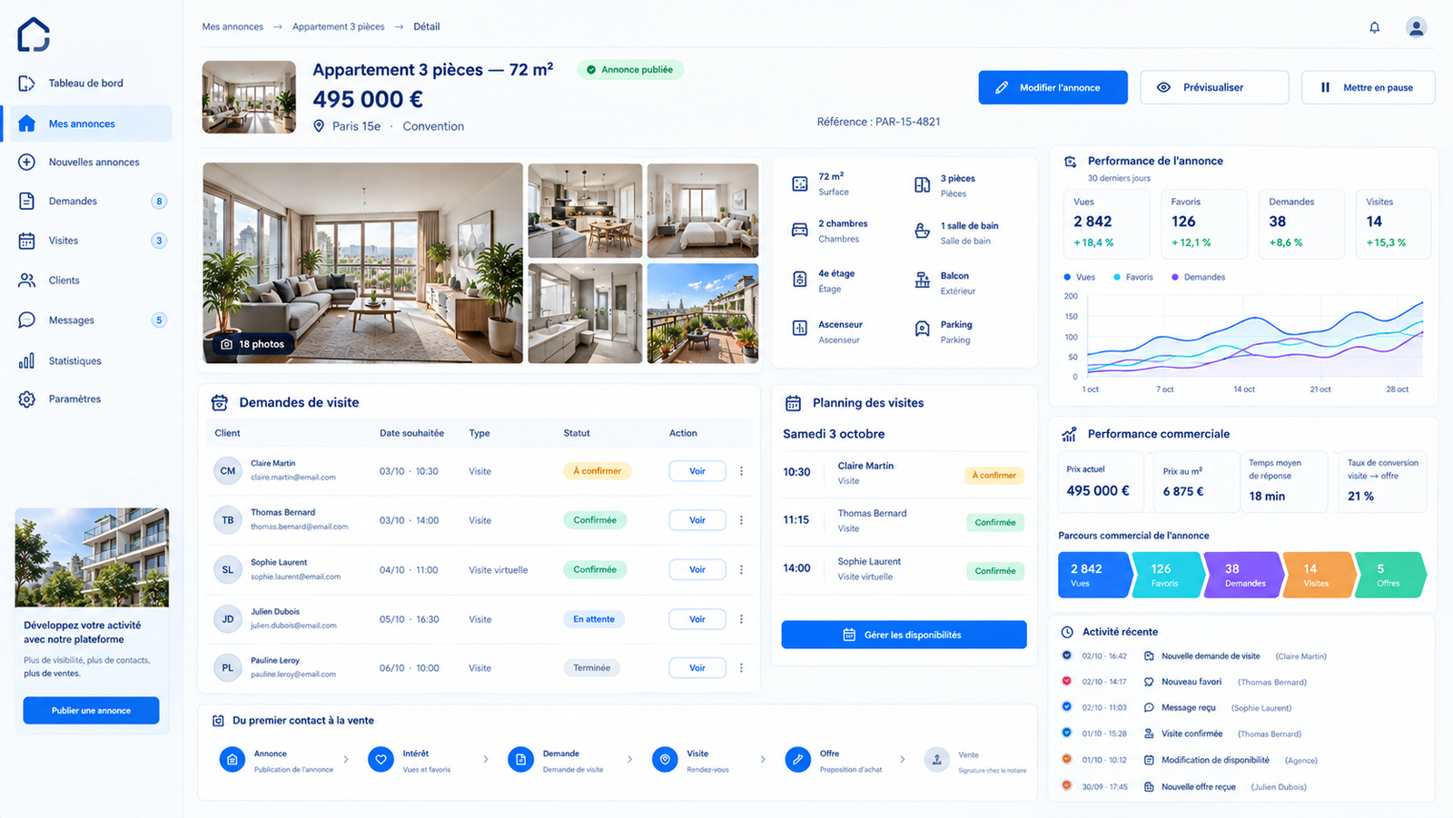Plateforme immobilière avec recherche avancée — visuel 2
