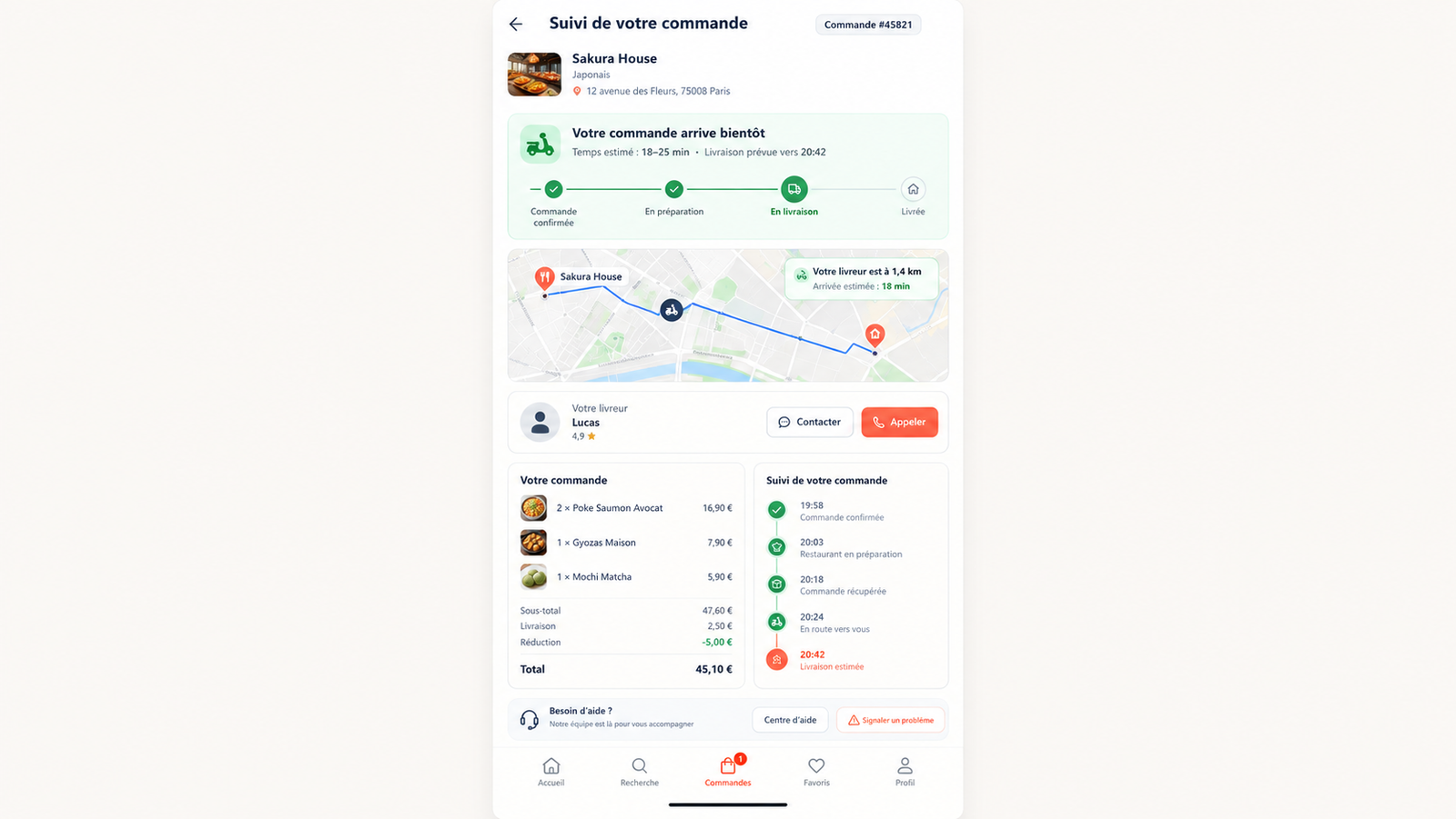 Application de livraison de repas — visuel 2